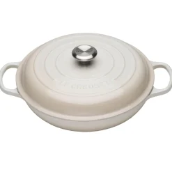 Le Creuset Signature Cast Iron 30cm Shallow Casserole - Meringue