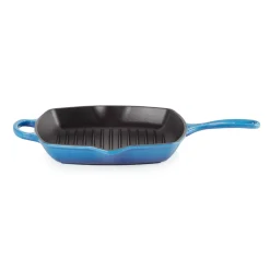 Le Creuset Signature Cast Iron 26cm Square Grillit - Azure