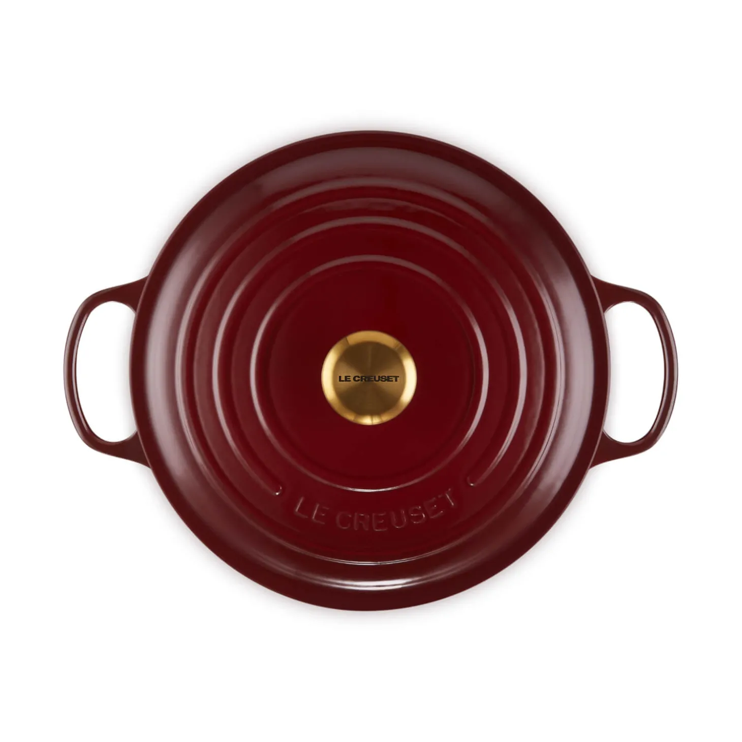 Le Creuset Signature Cast Iron 28cm Round Casserole - Garnet