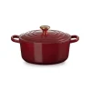 Le Creuset Signature Cast Iron 22cm Round Casserole - Garnet