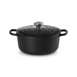 Le Creuset Signature Cast Iron 26cm Round Casserole - Satin Black