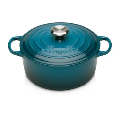 Le Creuset Signature Cast Iron 28cm Round Casserole - Deep Teal