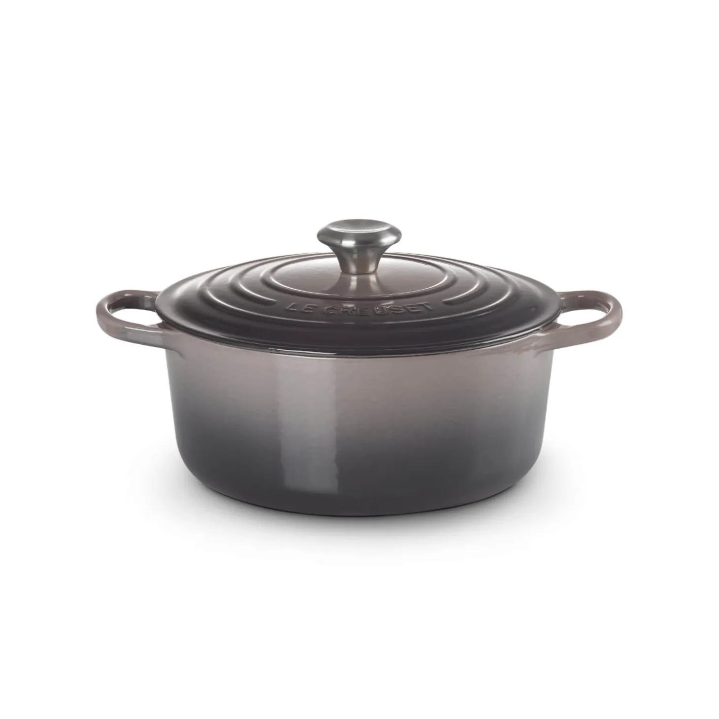 Le Creuset Signature Cast Iron 26cm Round Casserole - Flint