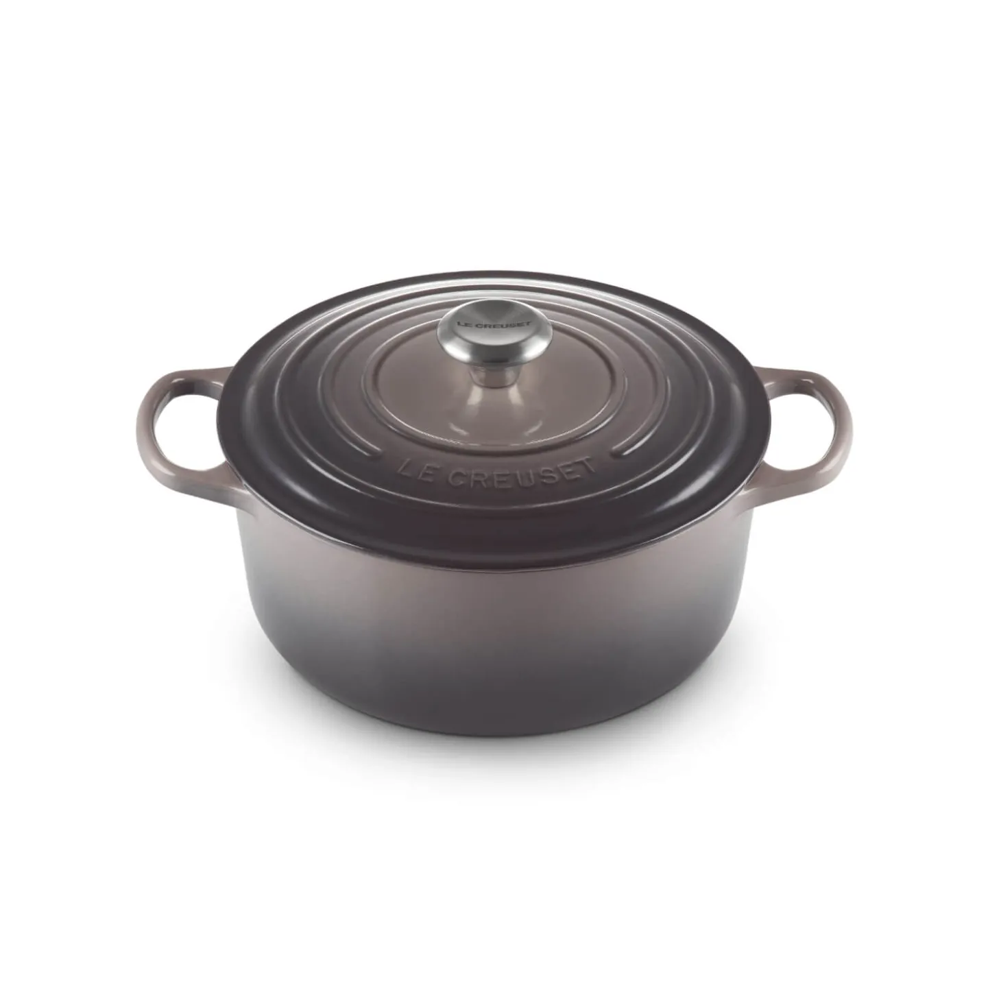 Le Creuset Signature Cast Iron 26cm Round Casserole - Flint