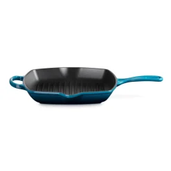 Le Creuset Signature Cast Iron 26cm Square Grillit - Deep Teal