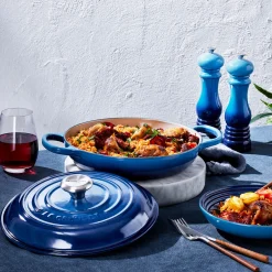 Le Creuset Signature Cast Iron 30cm Shallow Casserole - Azure
