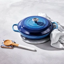 Le Creuset Signature Cast Iron 30cm Shallow Casserole - Azure