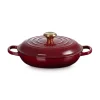 Le Creuset Signature Cast Iron 26cm Shallow Round Casserole - Garnet