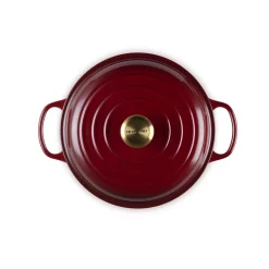Le Creuset Signature Cast Iron 26cm Shallow Round Casserole - Garnet