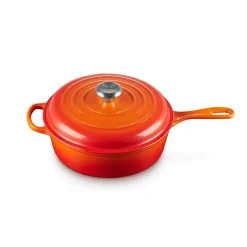Le Creuset Signature Cast Iron 26cm Cassadou with Handle - Volcanic