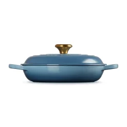 Le Creuset Signature Cast Iron 26cm Shallow Round Casserole - Chambray