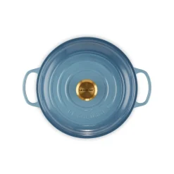 Le Creuset Signature Cast Iron 26cm Shallow Round Casserole - Chambray