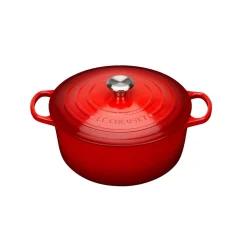 Le Creuset Signature Cast Iron 20cm Round Casserole - Cerise