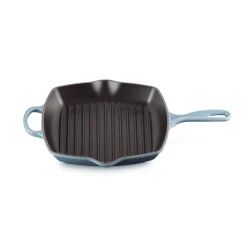 Le Creuset Signature 26cm Cast Iron Square Grillit - Chambray