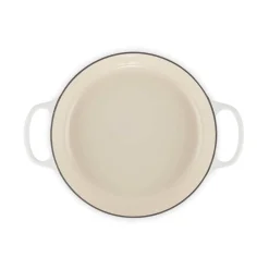 Le Creuset Signature 26cm Cast Iron Christmas Shallow Casserole - Snowflakes