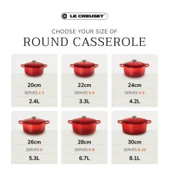 Le Creuset Signature 24cm Cast Iron Round Casserole - Sea Salt