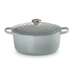 Le Creuset Signature 28cm Cast Iron Round Casserole - Sea Salt