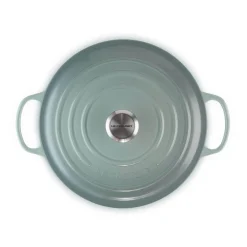 Le Creuset Signature 28cm Cast Iron Round Casserole - Sea Salt