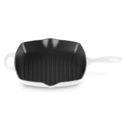 Le Creuset Signature 26cm Cast Iron Square Grillit - White