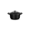 Le Creuset Signature 14cm Cast Iron Round Casserole - Satin Black