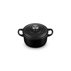 Le Creuset Signature 14cm Cast Iron Round Casserole - Satin Black