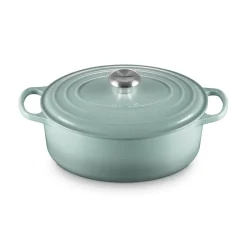 Le Creuset Signature 29cm Cast Iron Oval Casserole - Sea Salt