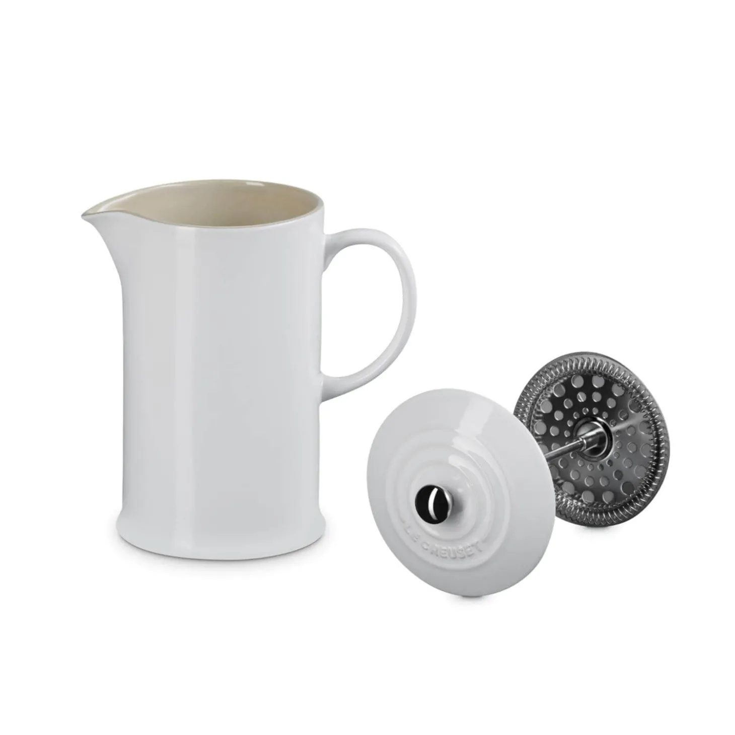 Le Creuset Stoneware Cafetiere - White