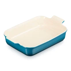 Le Creuset Stoneware Heritage 32cm Rectangular Deep Dish - Deep Teal