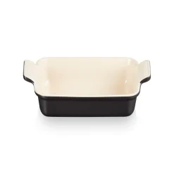 Le Creuset Stoneware Heritage 19cm Rectangular Dish - Matte Black