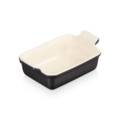 Le Creuset Stoneware Heritage 19cm Rectangular Dish - Matte Black