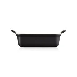 Le Creuset Stoneware Heritage 19cm Rectangular Dish - Matte Black