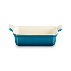 Le Creuset Stoneware Heritage 19cm Rectangular Deep Dish - Deep Teal