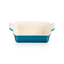 Le Creuset Stoneware Heritage 19cm Rectangular Deep Dish - Deep Teal