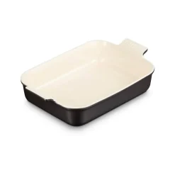 Le Creuset Stoneware Heritage 26cm Rectangular Dish - Matte Black