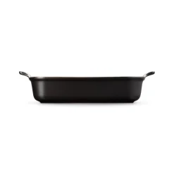 Le Creuset Stoneware Heritage 26cm Rectangular Dish - Matte Black