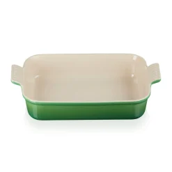 Le Creuset Stoneware Heritage 32cm Rectangular Deep Dish - Bamboo Green