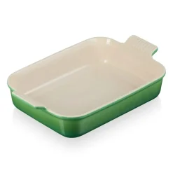 Le Creuset Stoneware Heritage 32cm Rectangular Deep Dish - Bamboo Green