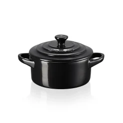Le Creuset Stoneware Petite Round Casserole - Satin Black