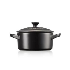 Le Creuset Stoneware Petite Round Casserole - Satin Black