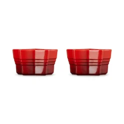 Le Creuset Stoneware Set of 2 Star Ramekins - Cerise