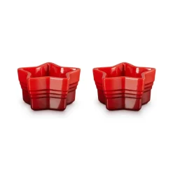 Le Creuset Stoneware Set of 2 Star Ramekins - Cerise