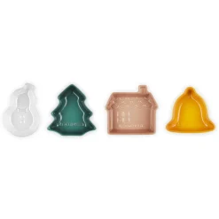 Le Creuset Stoneware Set of 4 Christmas Mini Dish Set