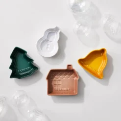 Le Creuset Stoneware Set of 4 Christmas Mini Dish Set