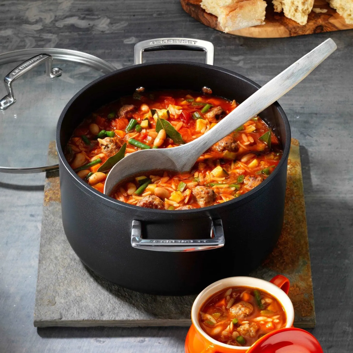 Le Creuset Toughened Non-Stick Deep Casserole - 24cm