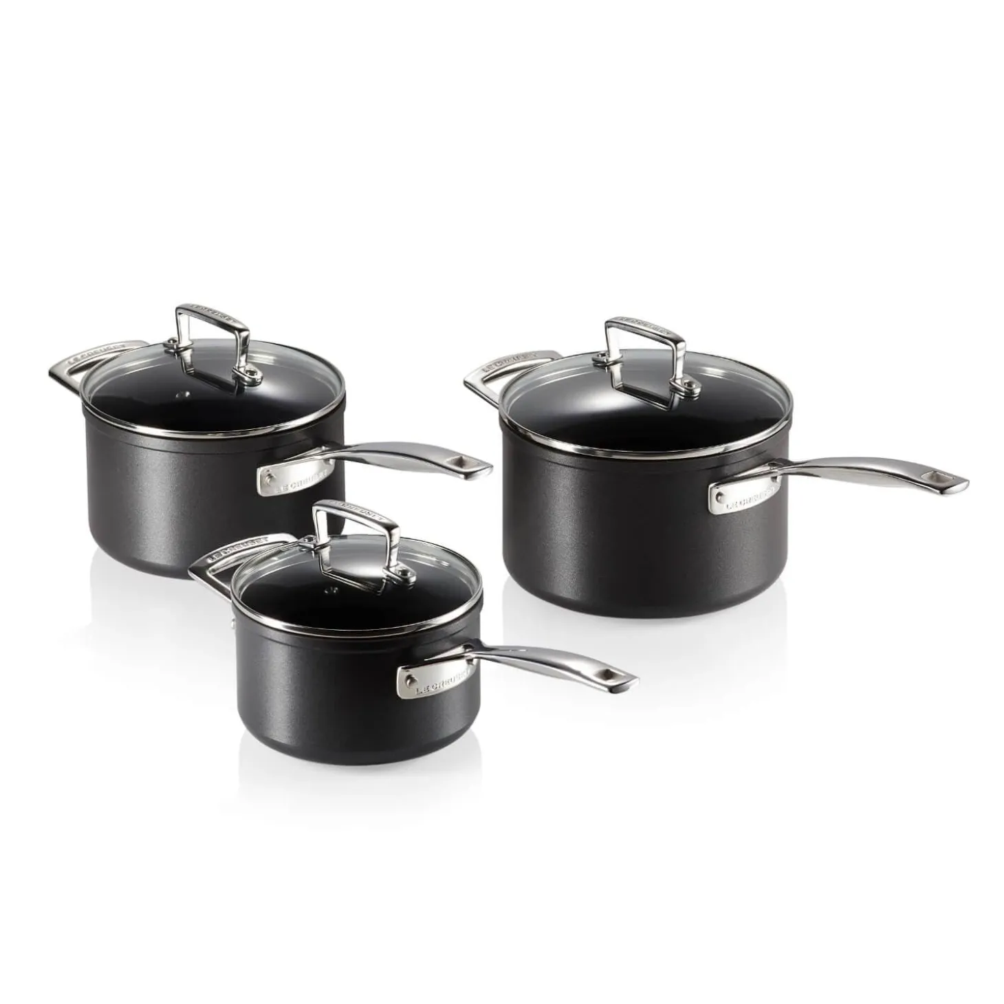 Le Creuset Toughened Non-Stick 3 Piece Saucepan Set