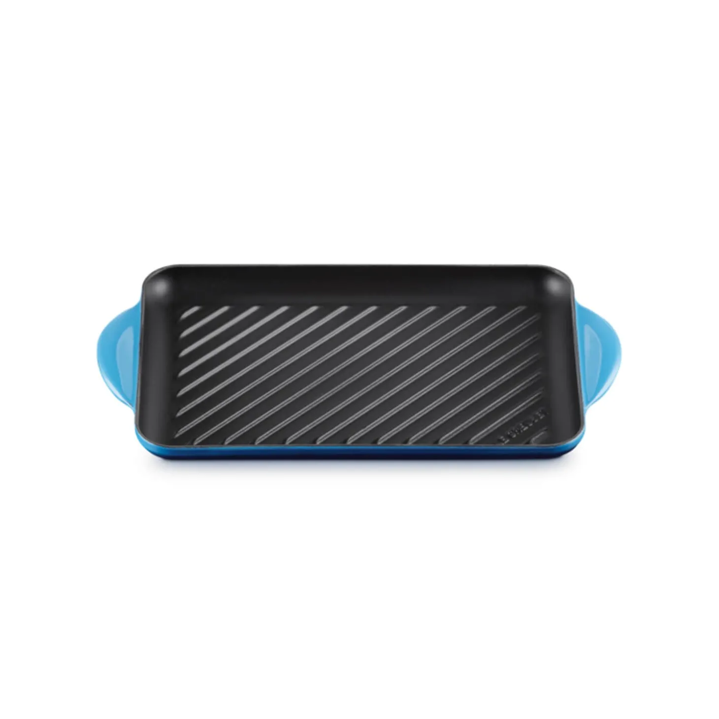 Le Creuset Traditional Cast Iron 32cm Rectangular Grill - Azure