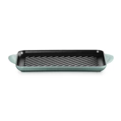 Le Creuset Traditional Cast Iron 32cm Rectangular Grill - Sea Salt
