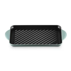 Le Creuset Traditional Cast Iron 32cm Rectangular Grill - Sea Salt