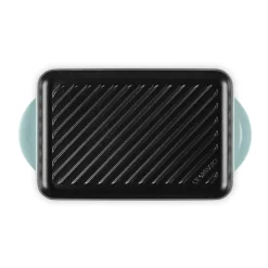 Le Creuset Traditional Cast Iron 32cm Rectangular Grill - Sea Salt