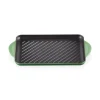 Le Creuset Traditional Cast Iron 32cm Rectangular Grill - Bamboo Green